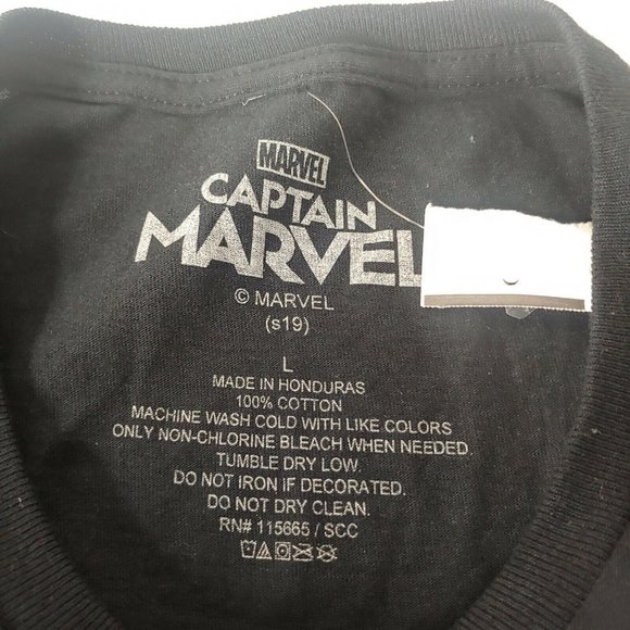 Samuel L Jackson Mens Small Captain Marvel Movie T Shirt Nick Fury Black New - Picture 5 of 5